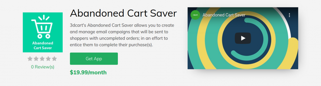 Abandoned Cart Saver 3dcart App