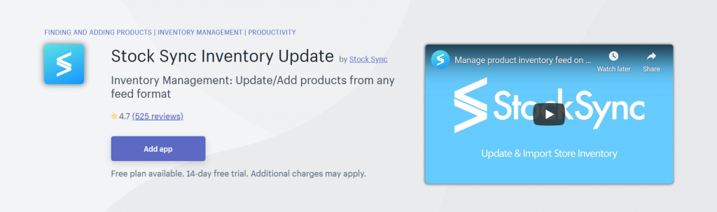 Stock Sync Inventory Update