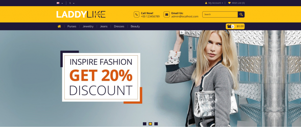 LaddyLike - Fashion OpenCart Theme