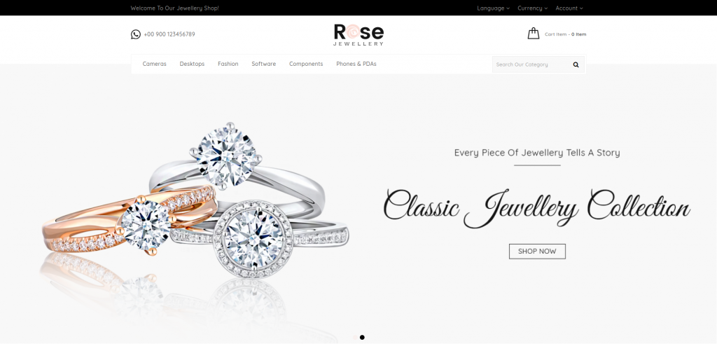 Rose - Jewelry OpenCart Theme