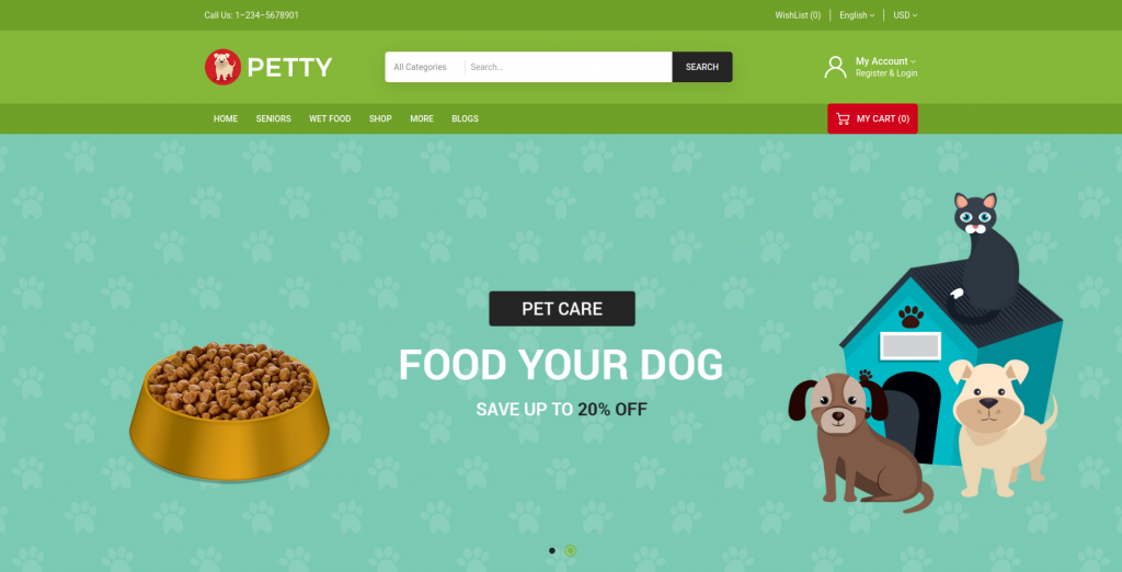 Petty - Animals & Pets OpenCart Theme