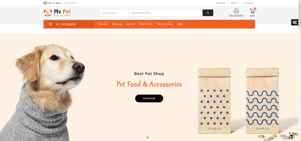 My Cute Pet Store PrestaShop Theme