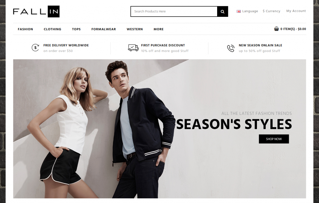 Fallin - Fashion OpenCart Theme