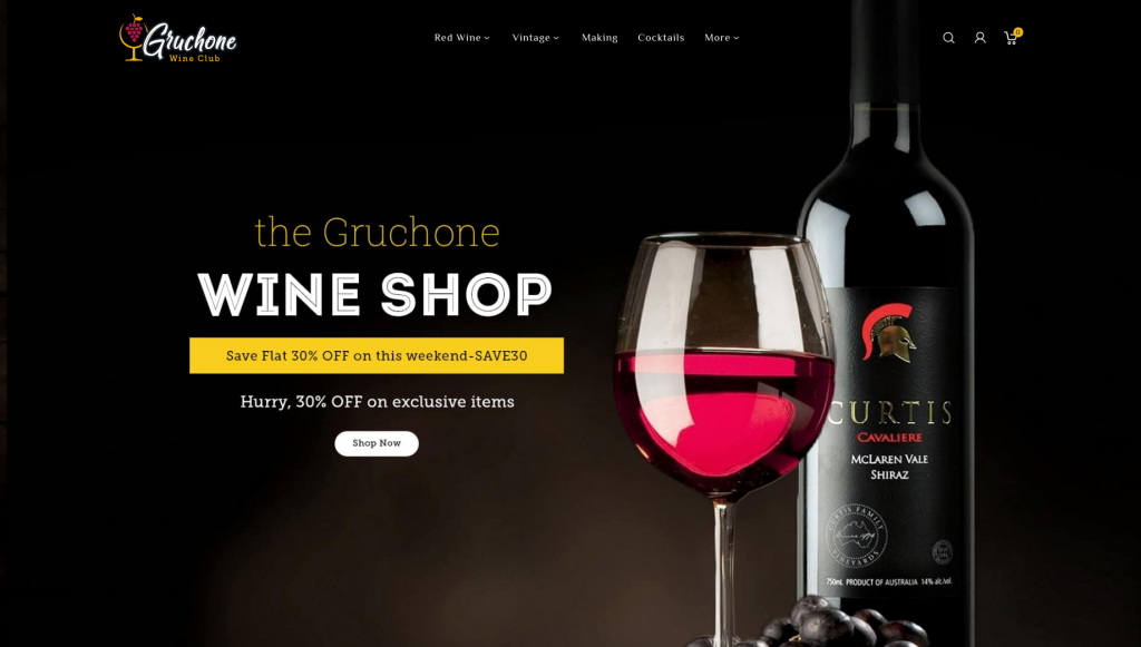 Gruchone - Wineshop OpenCart Theme