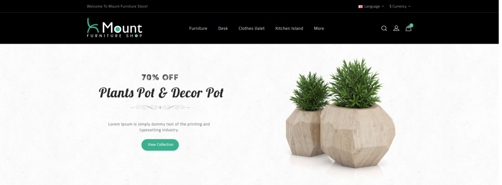 Mount - Furniture OpenCart Theme