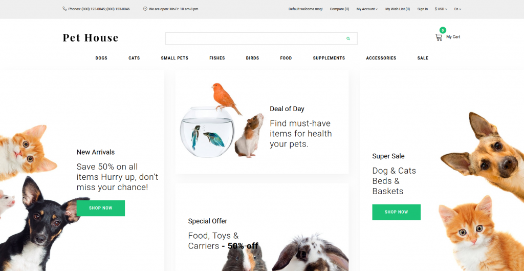Pet House - Animals & Pets OpenCart Theme