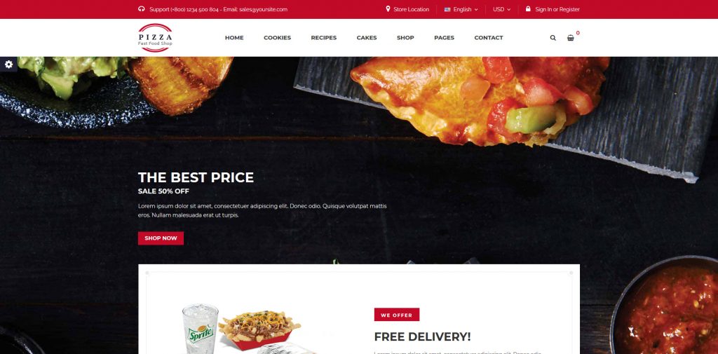 Pizza - Food & Beverages PrestaShop Theme