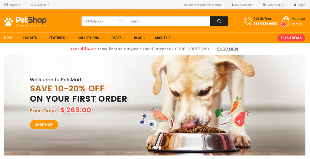 PetShop - Animals & Pets OpenCart Theme