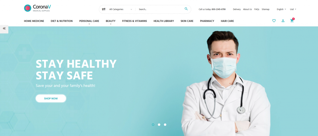 CoronaV - Health & Beauty PrestaShop Theme