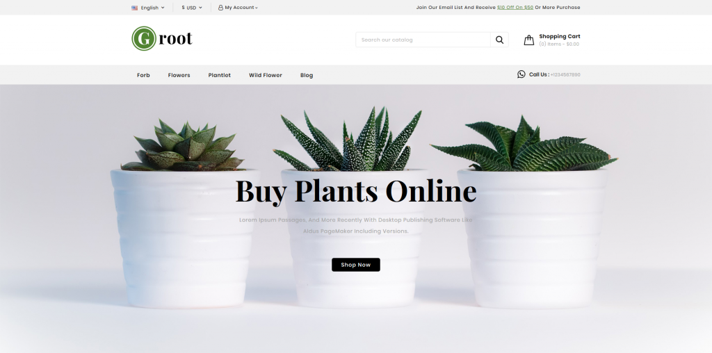 Groot Nursery Store - Home & Garden PrestaShop Theme