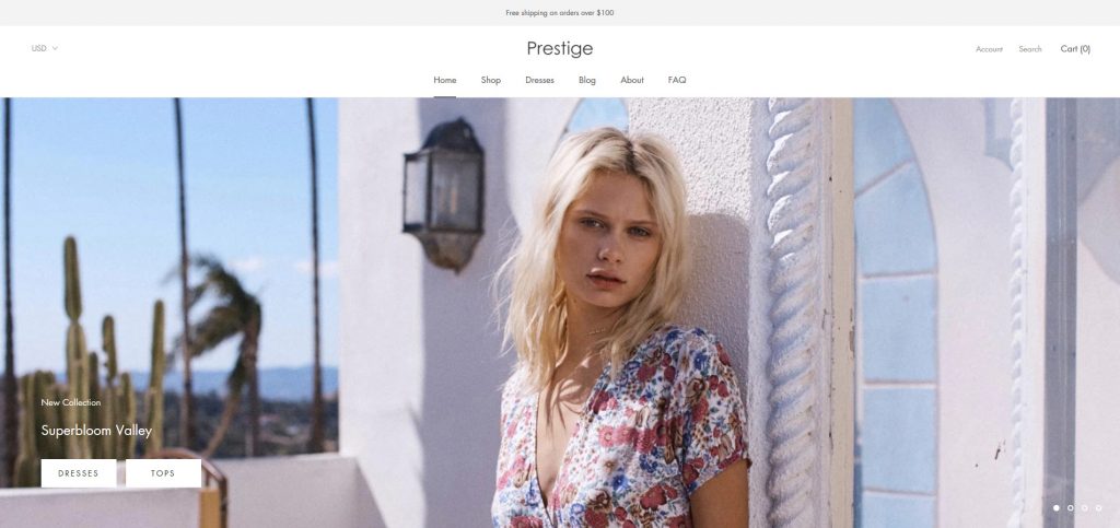 Prestige - Fashion Store Shopify Theme