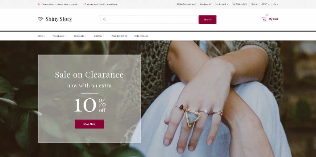 Shiny Story - Jewelry OpenCart Theme
