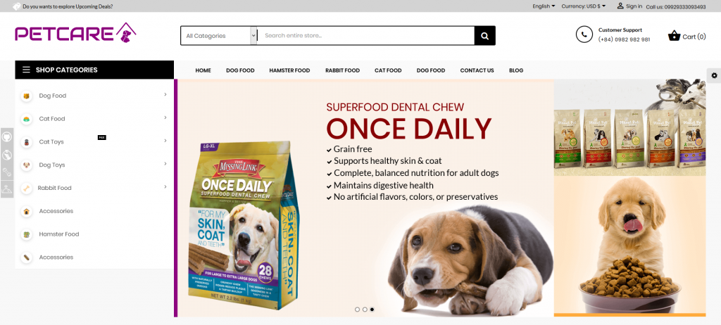 Animals & Pets Care Store PrestaShop Theme