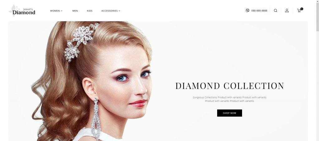 Diamond Jewelry Store PrestaShop Theme
