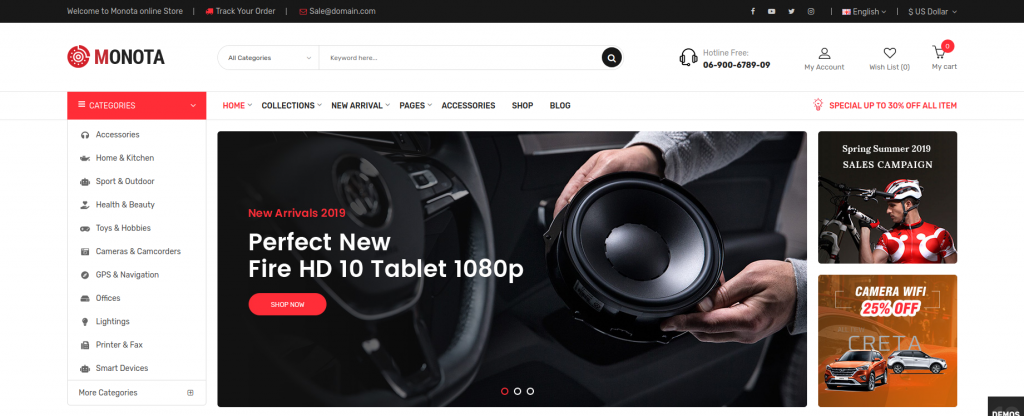 Monota OpenCart Theme