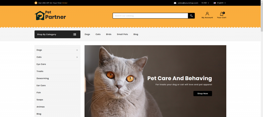 Pets Partner Store PrestaShop Theme