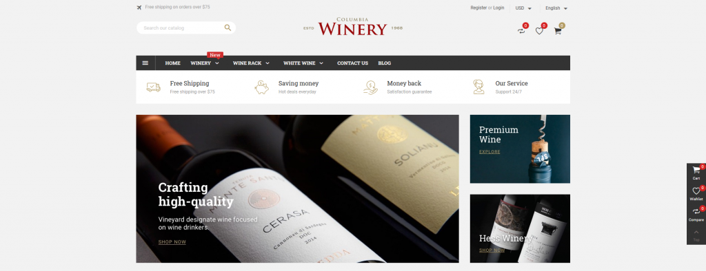 Winery Store PrestaShop Theme