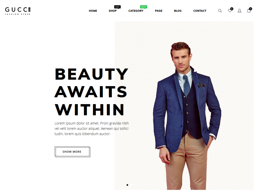 Gucci Fashion Store PrestaShop Theme