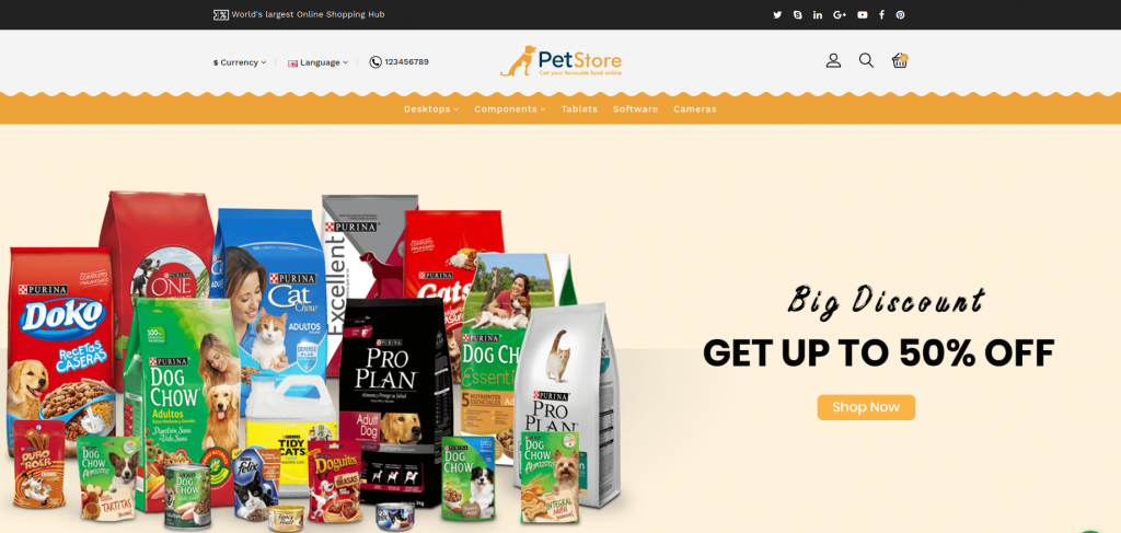 Petstore OpenCart Theme