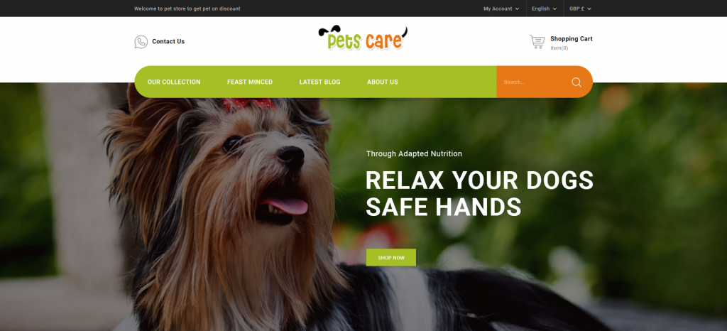 Petscare PrestaShop Theme