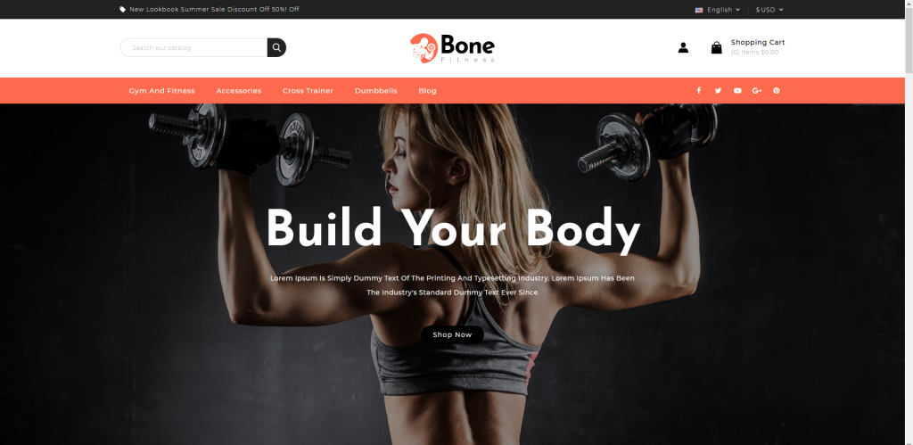 Bone Fitness Store PrestaShop Theme