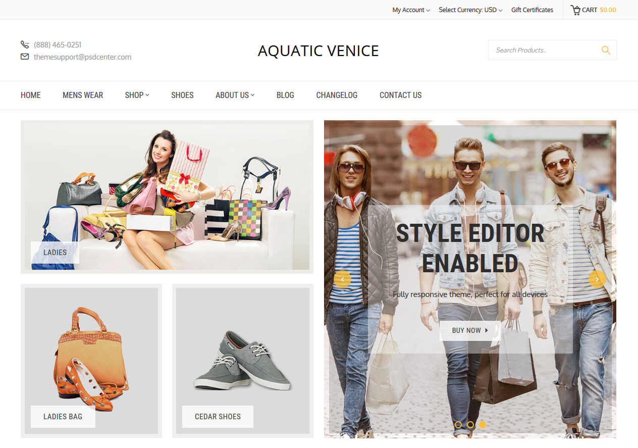 Aquatic Venice Multipurpose BigCommerce Theme