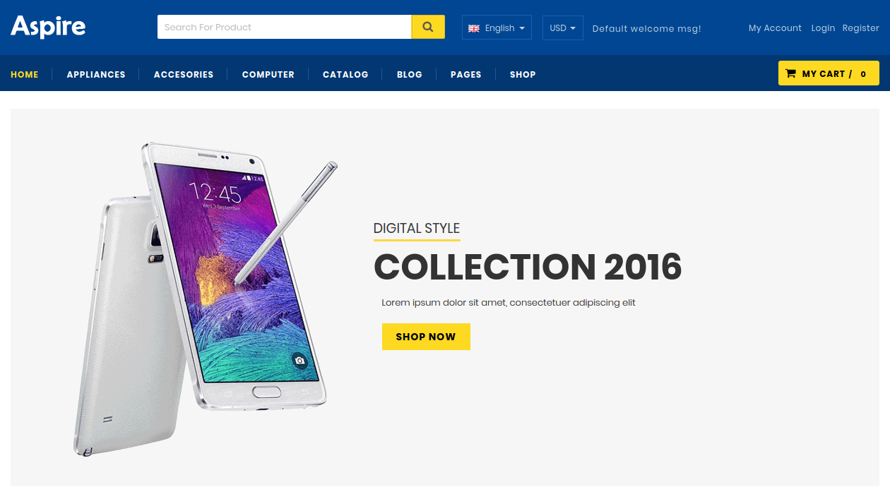 Aspire - Multipurpose Responsive WooCommerce WordPress Theme