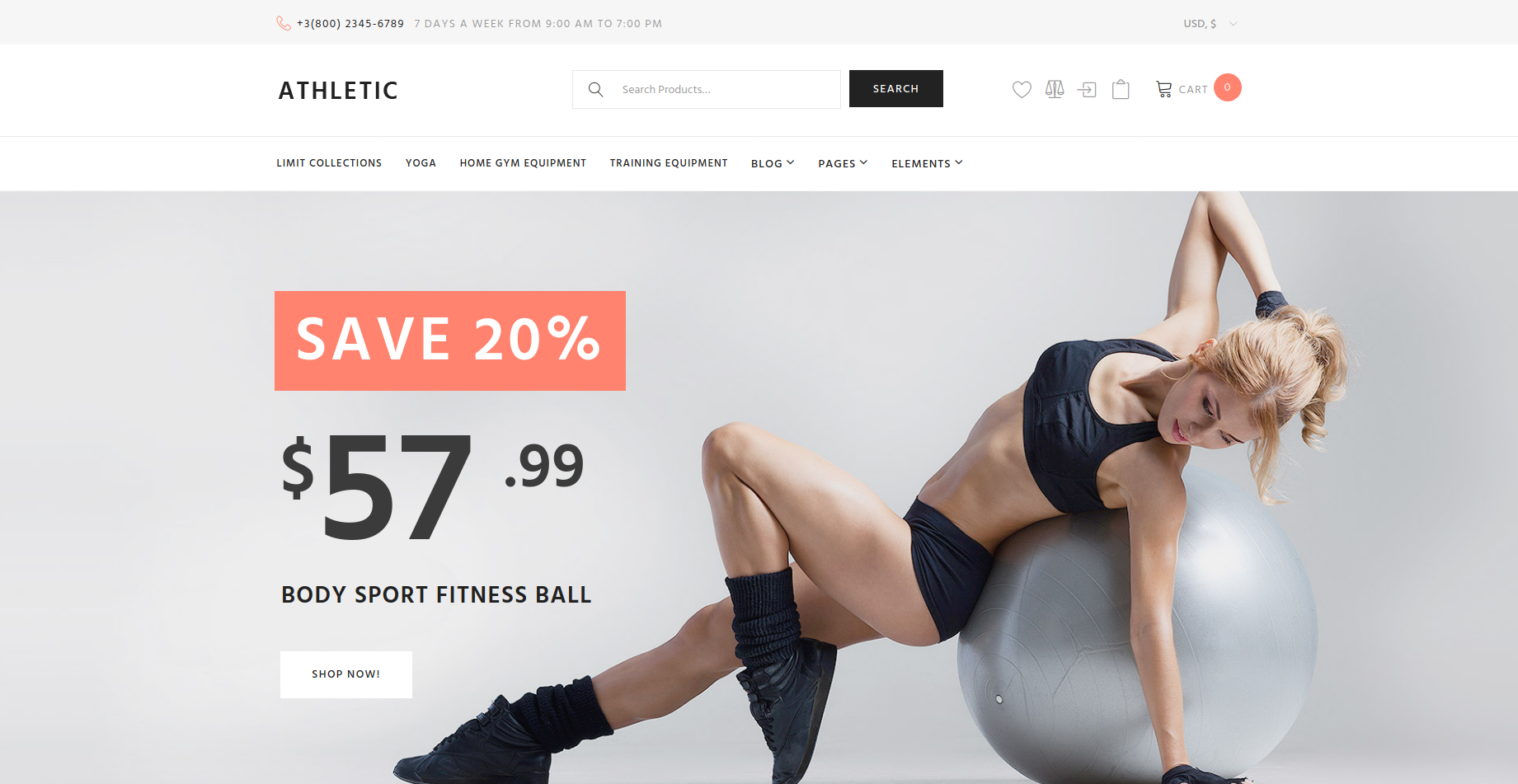 Athletic - Sports Store WooCommerce Theme