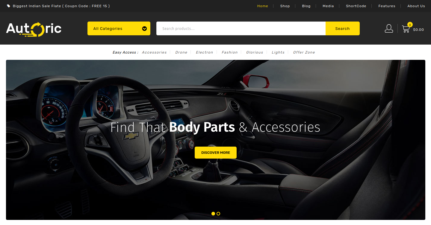 Autoric - Spare Parts Store WooCommerce Theme