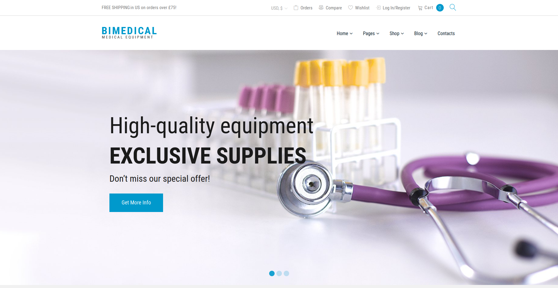 Bimedical- Medical Equipment Responsive WooCommerce Theme
