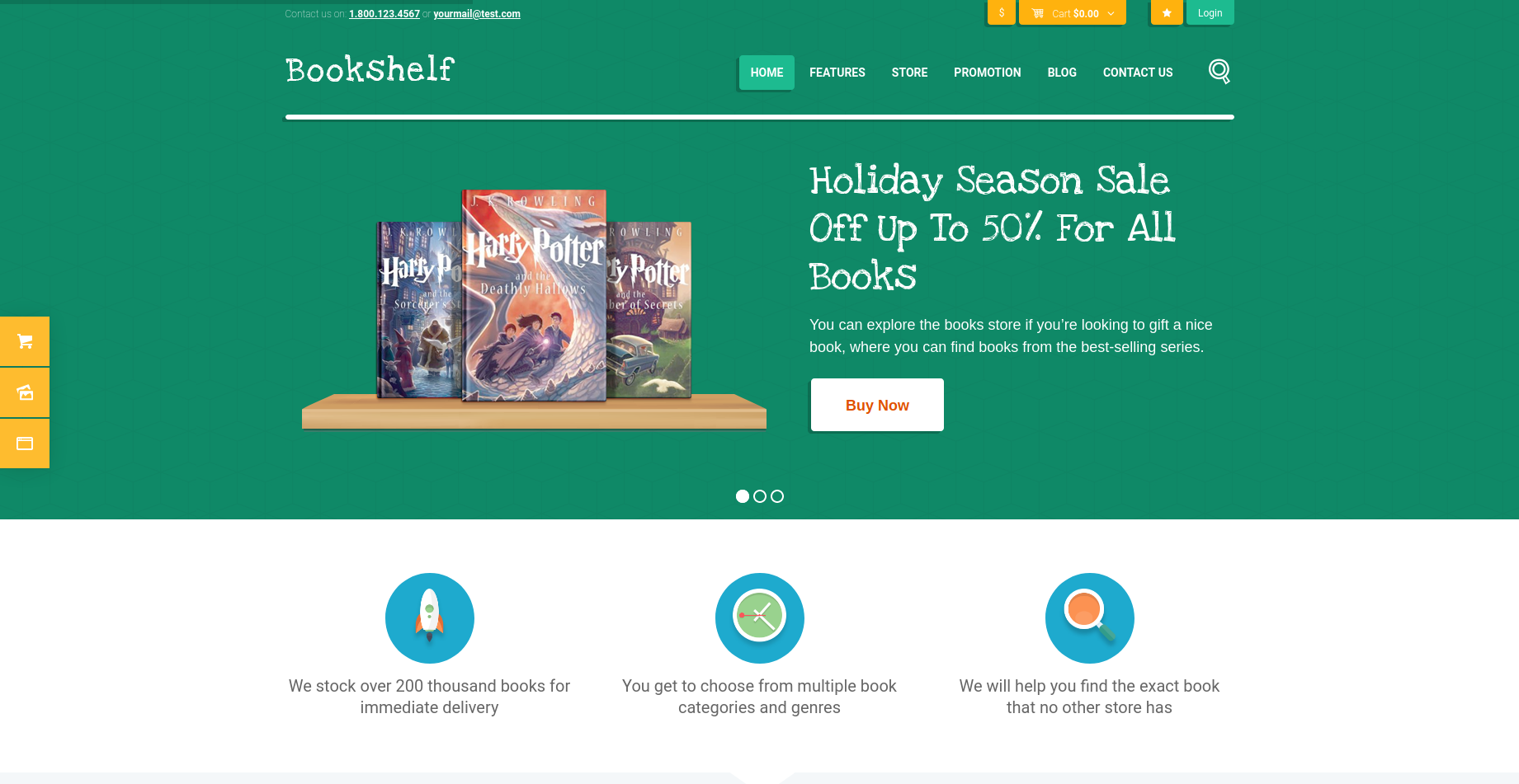 Bookshelf | Books & Media Online Store WordPress Theme