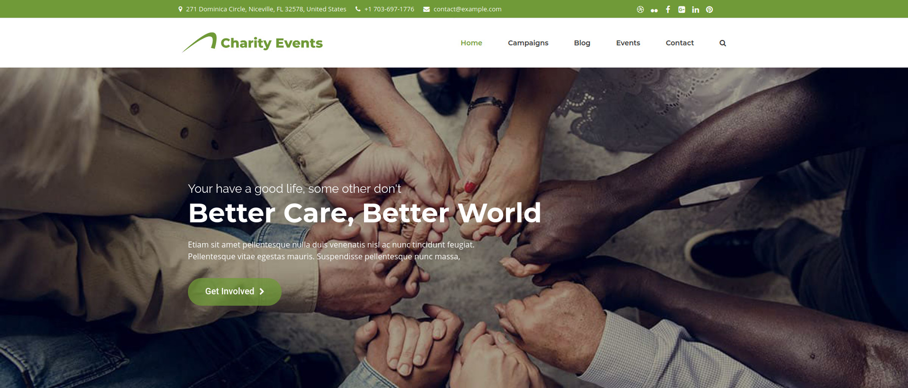 Charity Events - Non Profit WordPress Theme