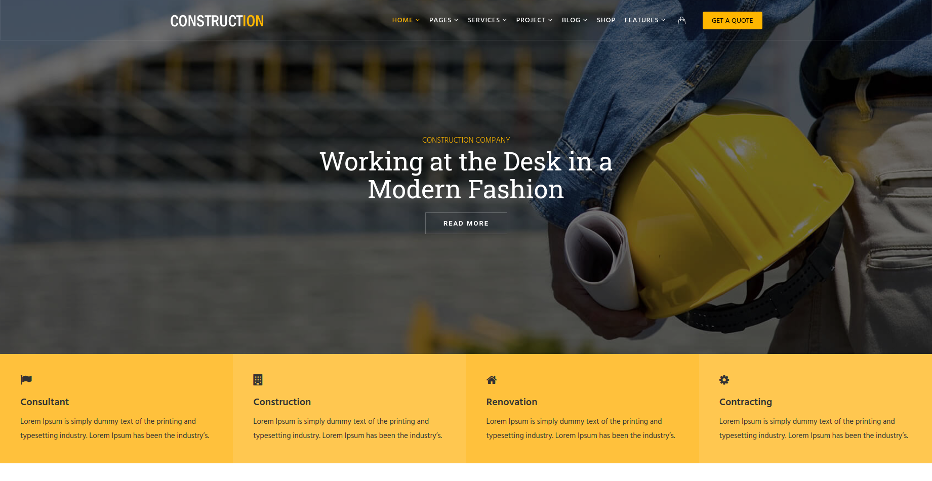 Construction - Building & Renovation WordPress Theme