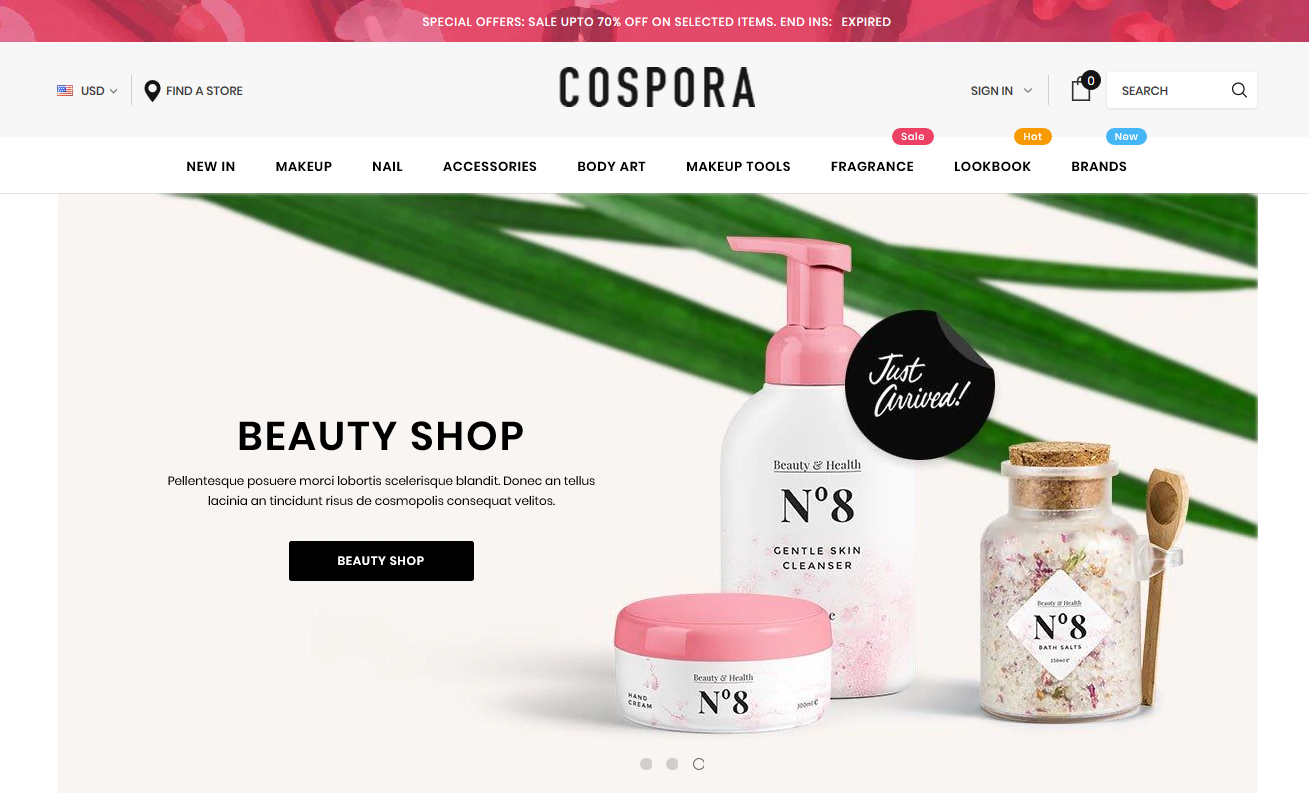 Cospora – Responsive Health & Beauty BigCommerce Template