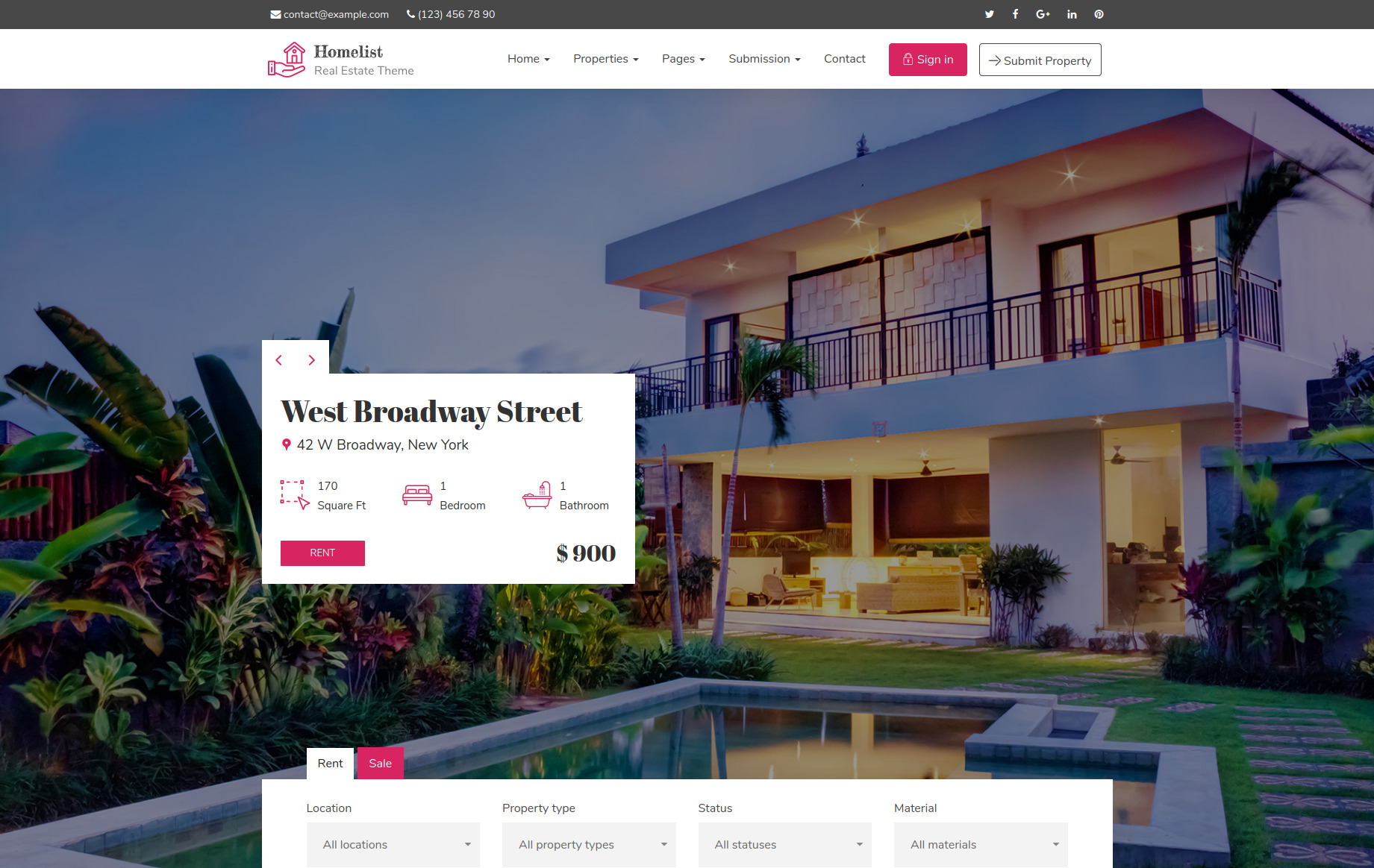Homelist - Real Estate WordPress Theme