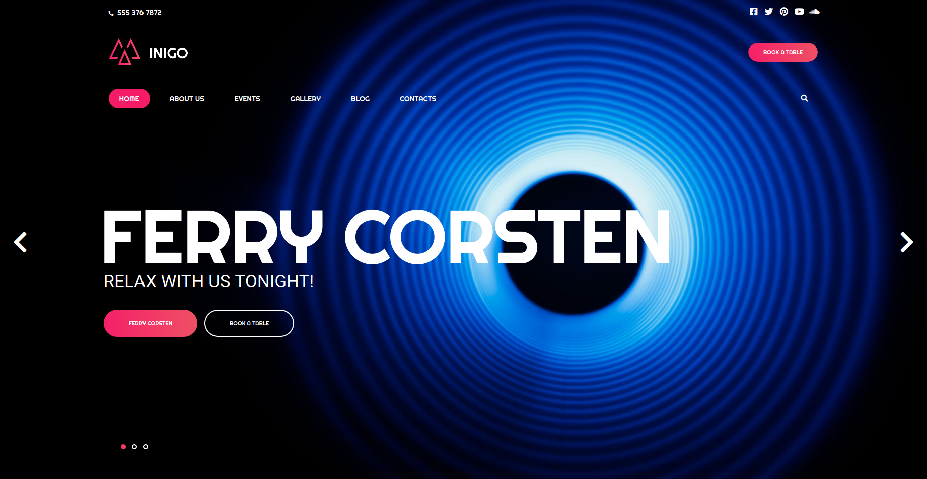 Inigo - Night Club Responsive WordPress Theme