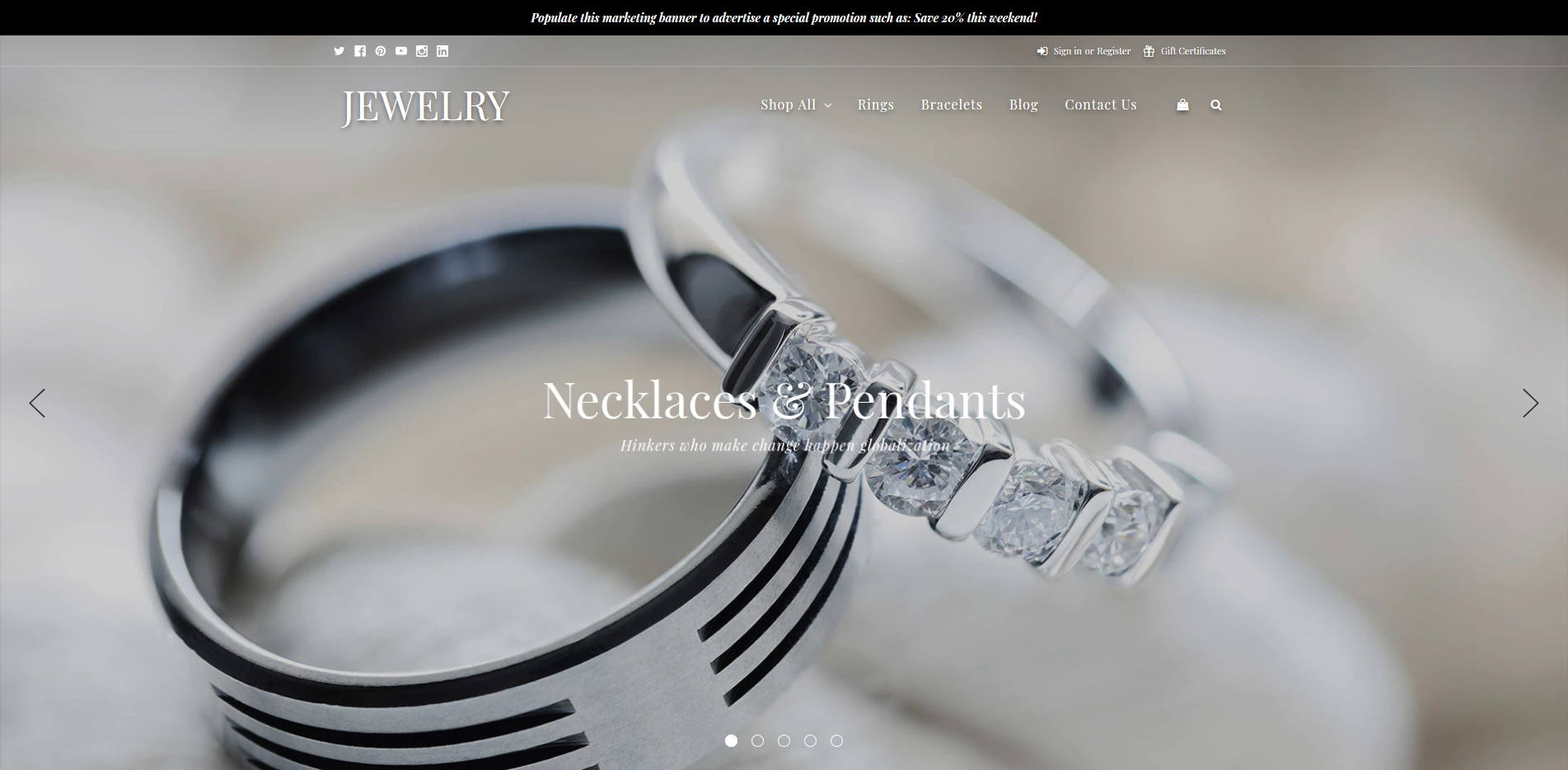 Jewelry - Responsive Parallax BigCommerce Theme