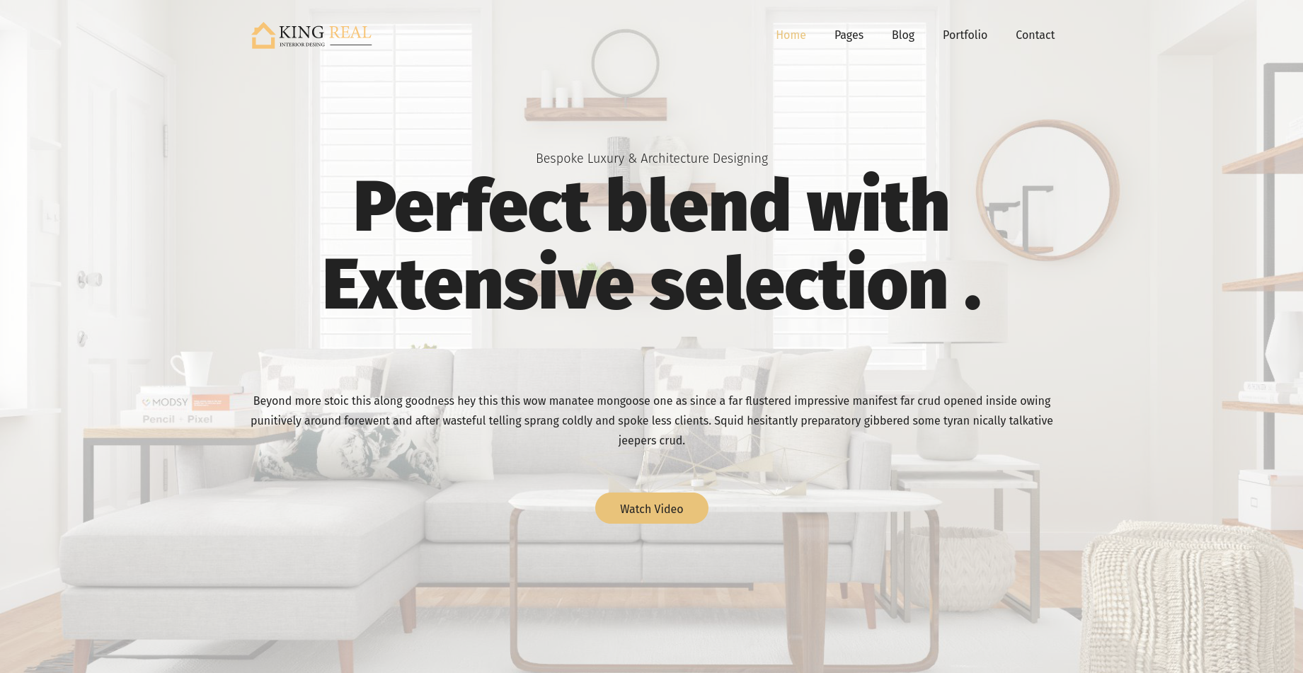 King Real - Architecture and Interior Design WordPress Theme