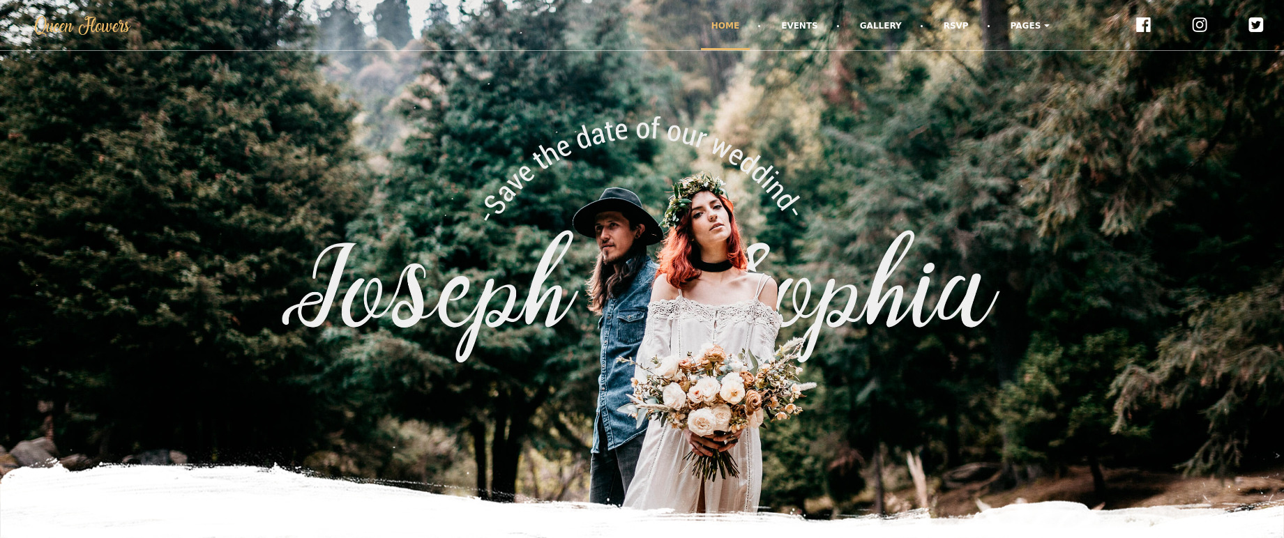 QueenFlowers - Wedding WordPress Theme