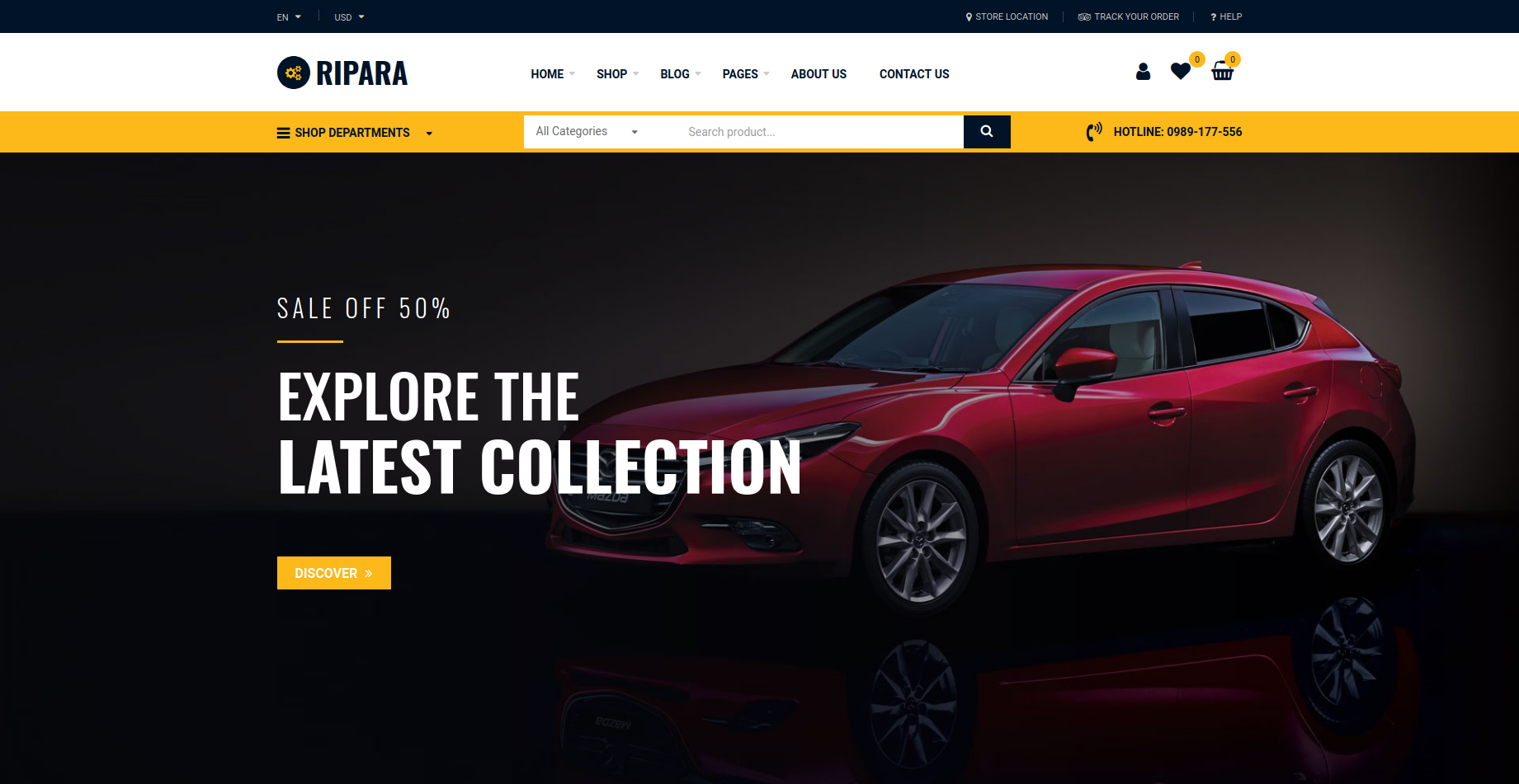 Ripara - Auto Repair & Car WooCommerce WordPress Theme