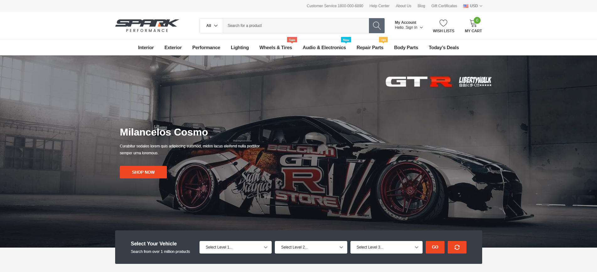 Spark – Cars & Auto Parts Automotive BigCommerce Theme