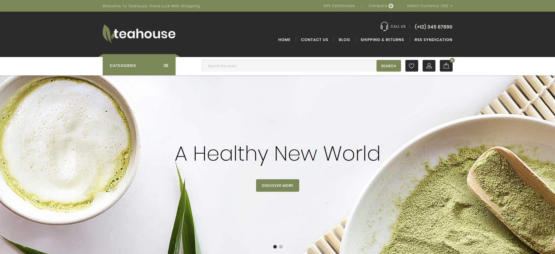 Teahouse - Multipurpose Store Food & Beverage BigCommerce Theme
