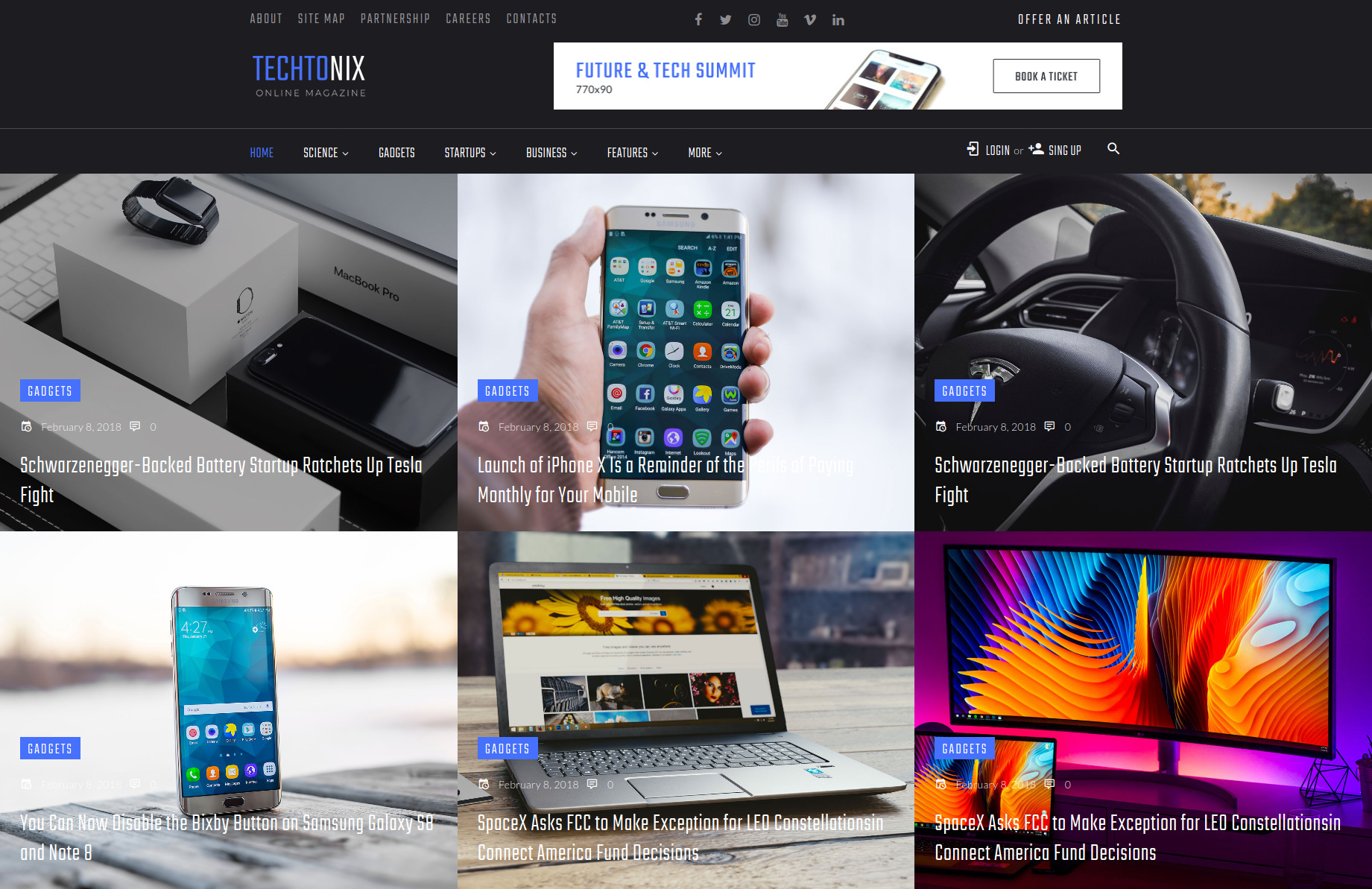 Techtonix - Tech WordPress Theme