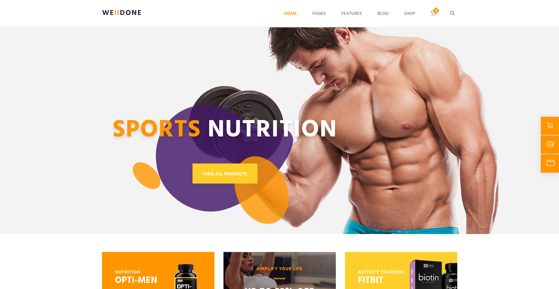 Welldone - Sports & Fitness Nutrition and Supplements Store WordPress Theme