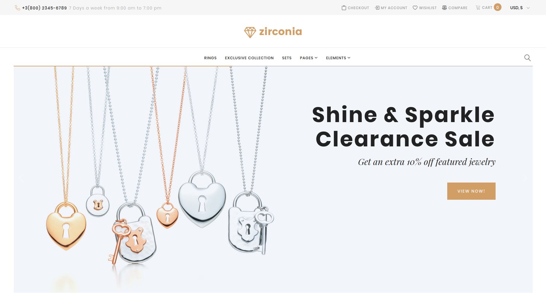 Zirconia - Jewelry & Accessories Store Responsive WooCommerce Theme