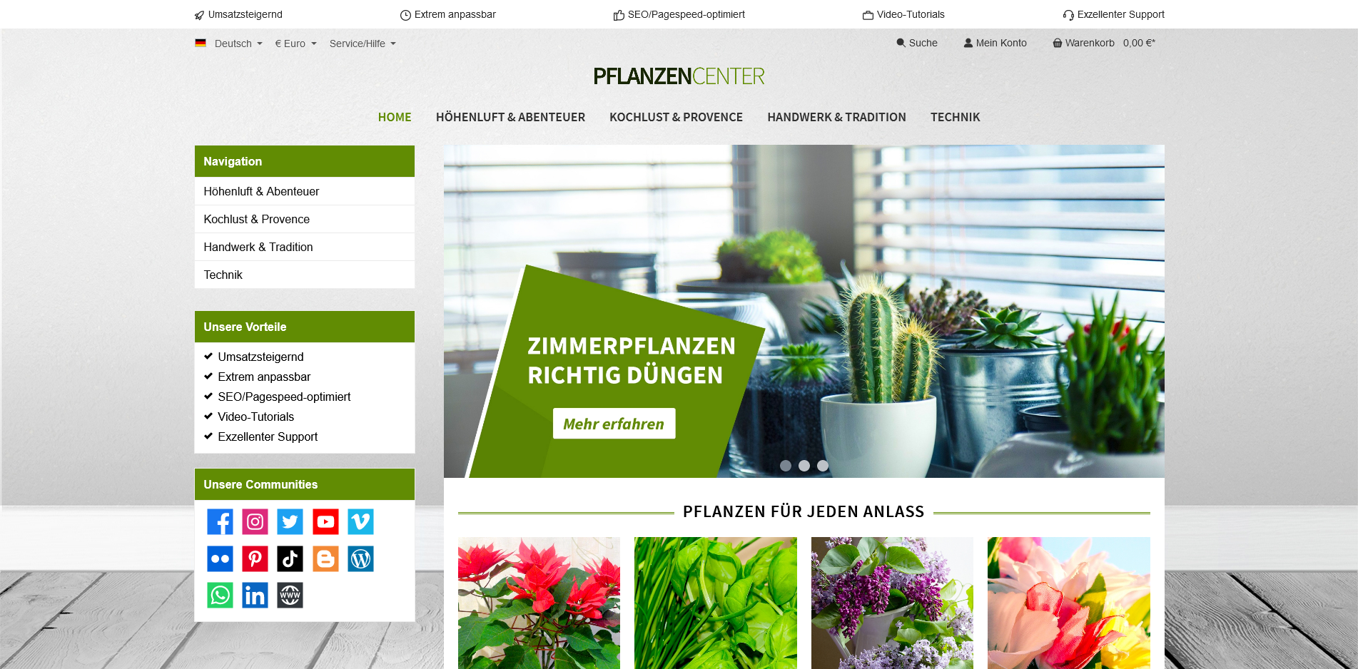 ThemeWare® Plants | sales increasing and customizable